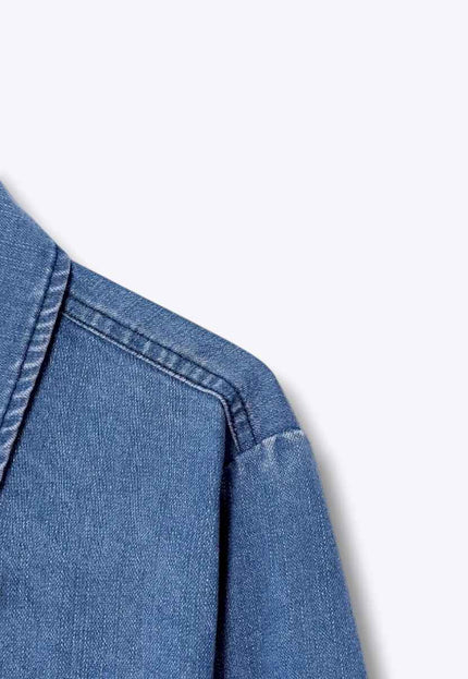 Kimono Front Sash Denim Jacket