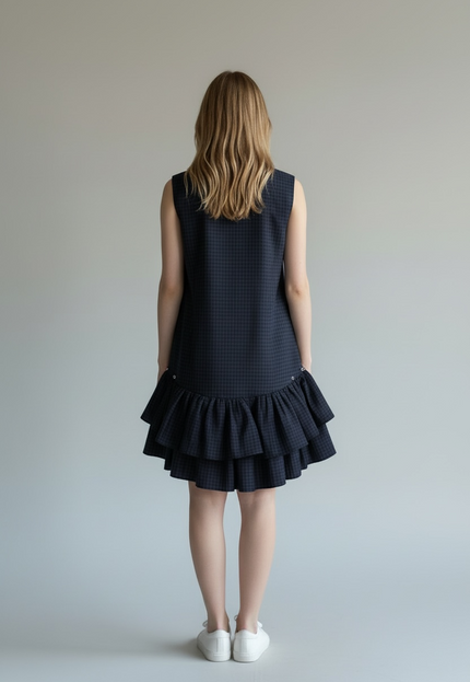 London Plaids Frilly Mini Dress ANJE REBEL