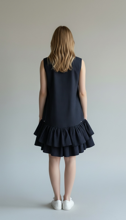 London Plaids Frilly Mini Dress ANJE REBEL