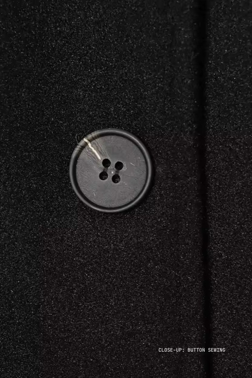 High Collar  Buttoned Coat