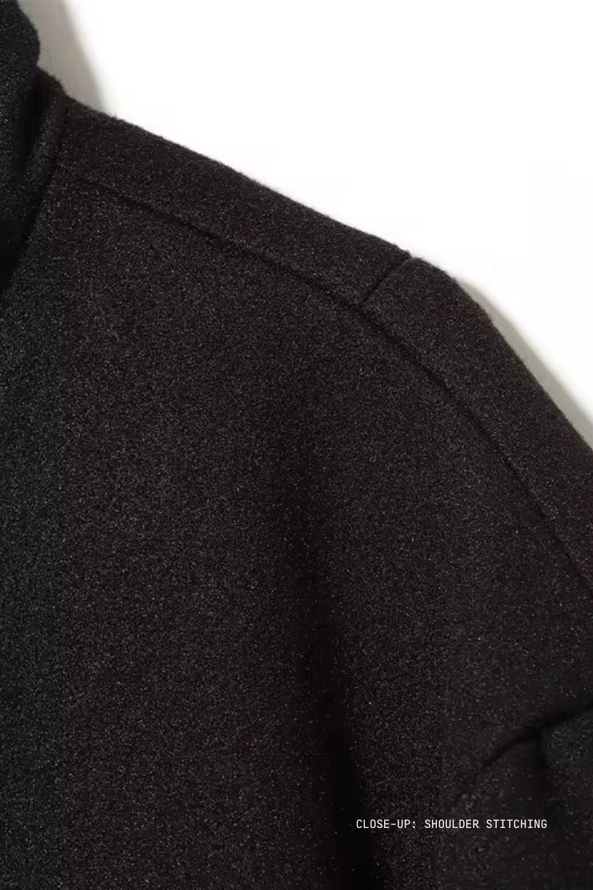 High Collar  Buttoned Coat