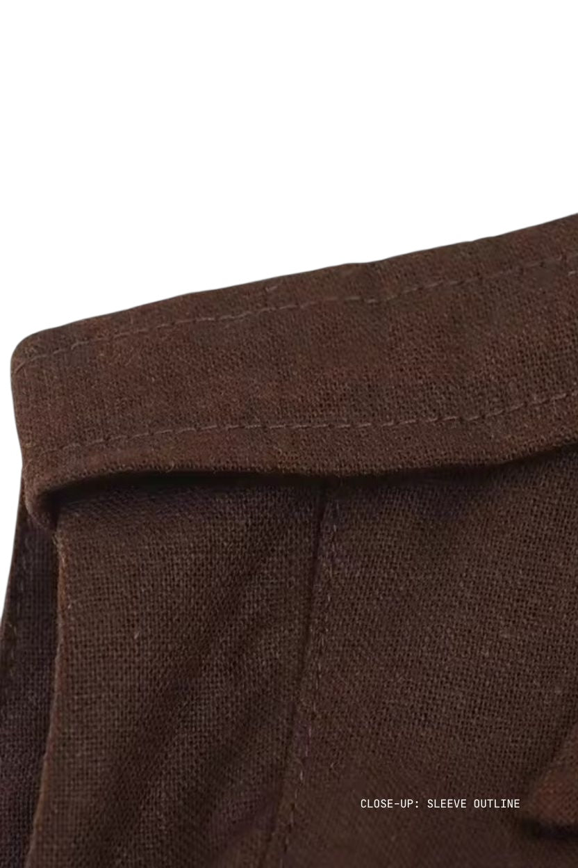 Safari Sleeveless Long Dress