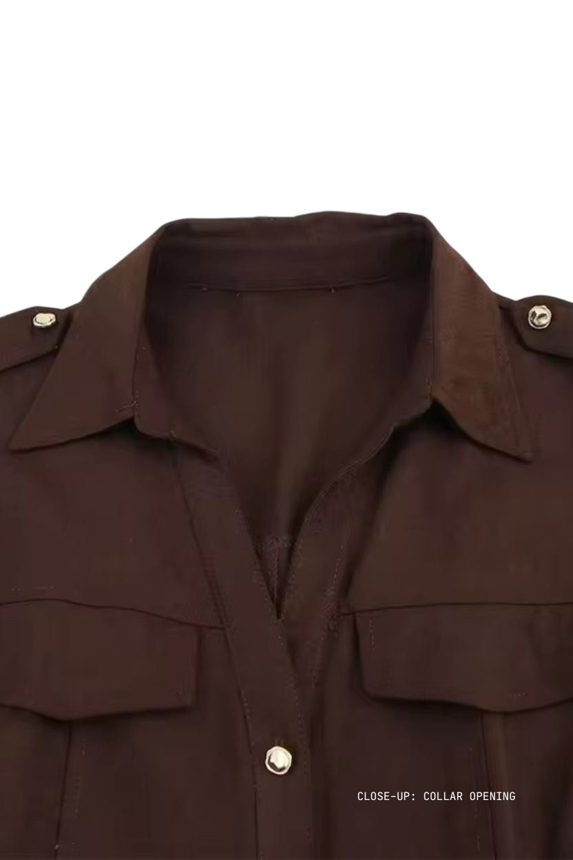 Safari Sleeveless Long Dress