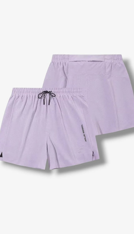 Marathon Running Double Layers Shorts ANJE REBEL