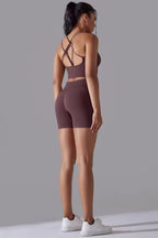 Knitted Supportive Straps Sports Bra and Short Tights Set ANJE REBEL