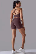 Knitted Supportive Straps Sports Bra and Short Tights Set ANJE REBEL