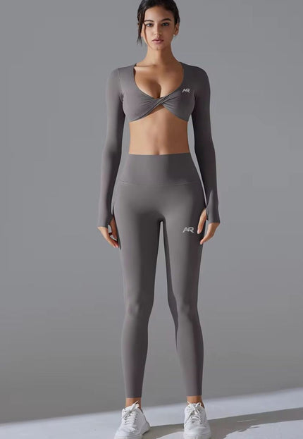 Yoga Nude Long Sleeves Bra and Supportive Leggings ANJE REBEL