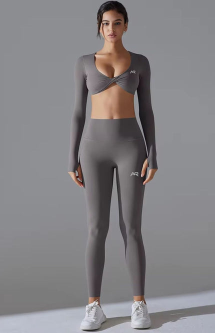 Yoga Nude Long Sleeves Bra and Supportive Leggings ANJE REBEL