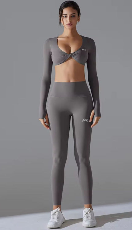 Yoga Nude Long Sleeves Bra and Supportive Leggings ANJE REBEL