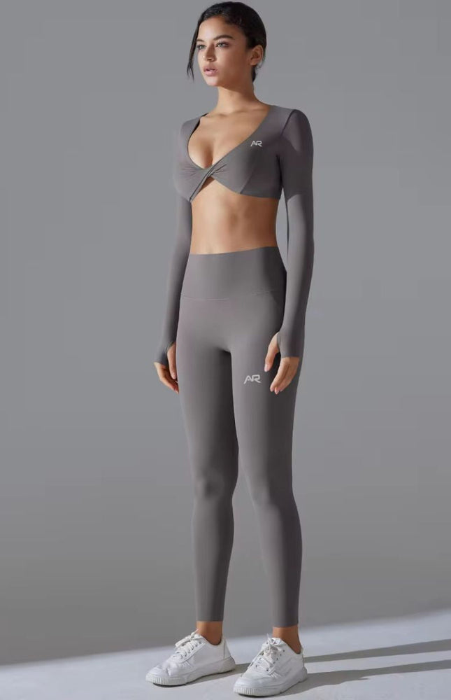 Yoga Nude Long Sleeves Bra and Supportive Leggings ANJE REBEL