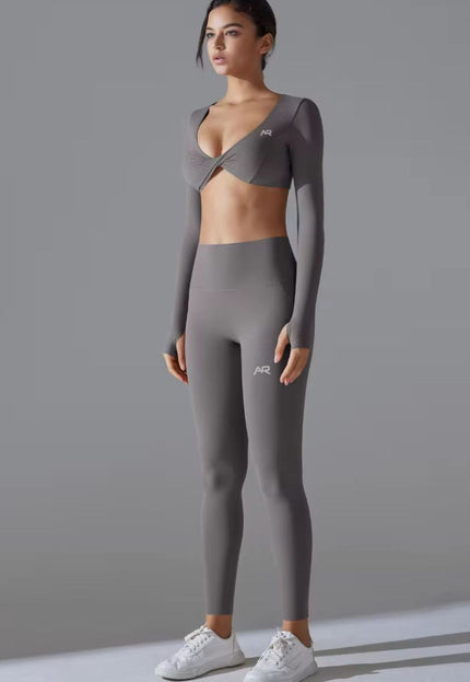 Yoga Nude Long Sleeves Bra and Supportive Leggings ANJE REBEL
