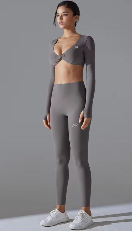 Yoga Nude Long Sleeves Bra and Supportive Leggings ANJE REBEL