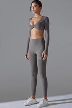 Yoga Nude Long Sleeves Bra and Supportive Leggings ANJE REBEL
