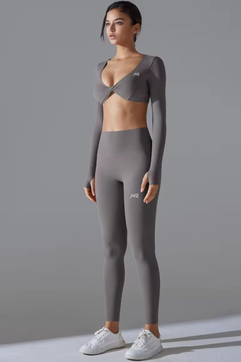 Yoga Nude Long Sleeves Bra and Supportive Leggings ANJE REBEL