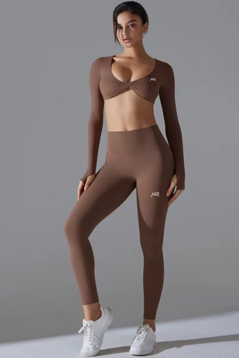 Yoga Nude Long Sleeves Bra and Supportive Leggings ANJE REBEL