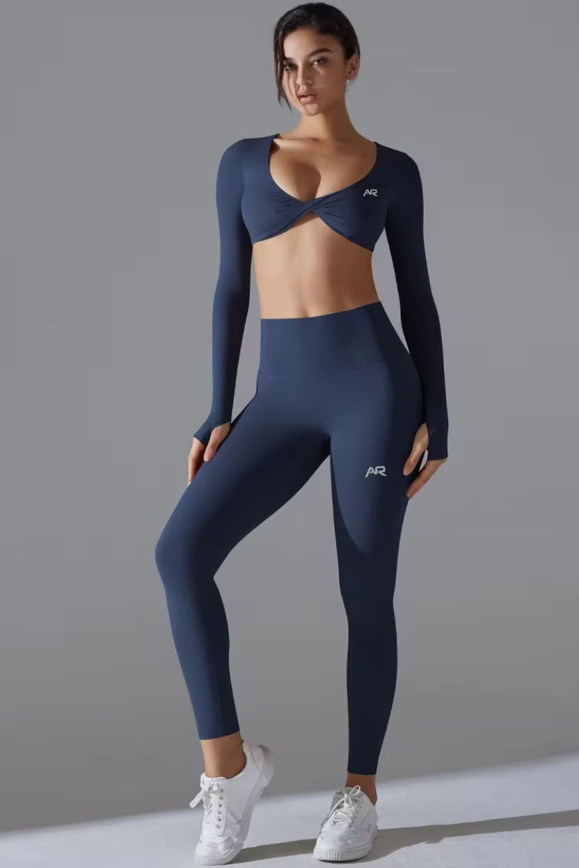 Yoga Nude Long Sleeves Bra and Supportive Leggings ANJE REBEL