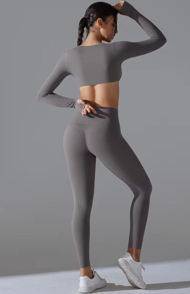 Yoga Nude Long Sleeves Bra and Supportive Leggings ANJE REBEL