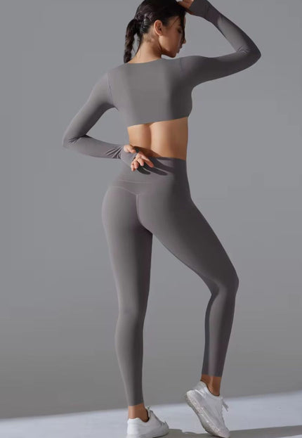 Yoga Nude Long Sleeves Bra and Supportive Leggings ANJE REBEL