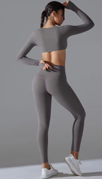 Yoga Nude Long Sleeves Bra and Supportive Leggings ANJE REBEL