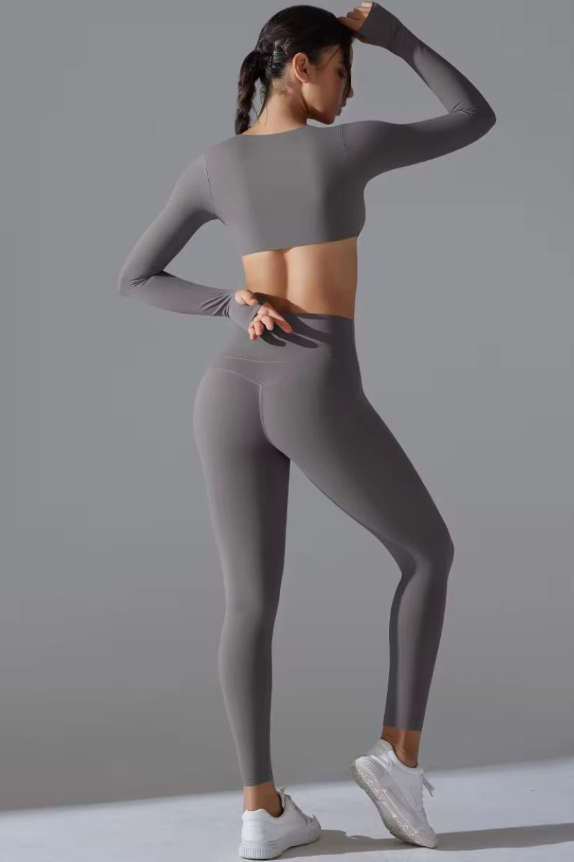 Yoga Nude Long Sleeves Bra and Supportive Leggings ANJE REBEL