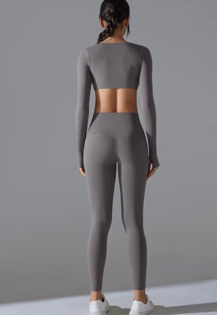 Yoga Nude Long Sleeves Bra and Supportive Leggings ANJE REBEL