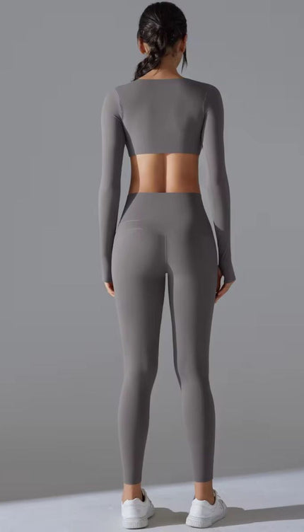 Yoga Nude Long Sleeves Bra and Supportive Leggings ANJE REBEL
