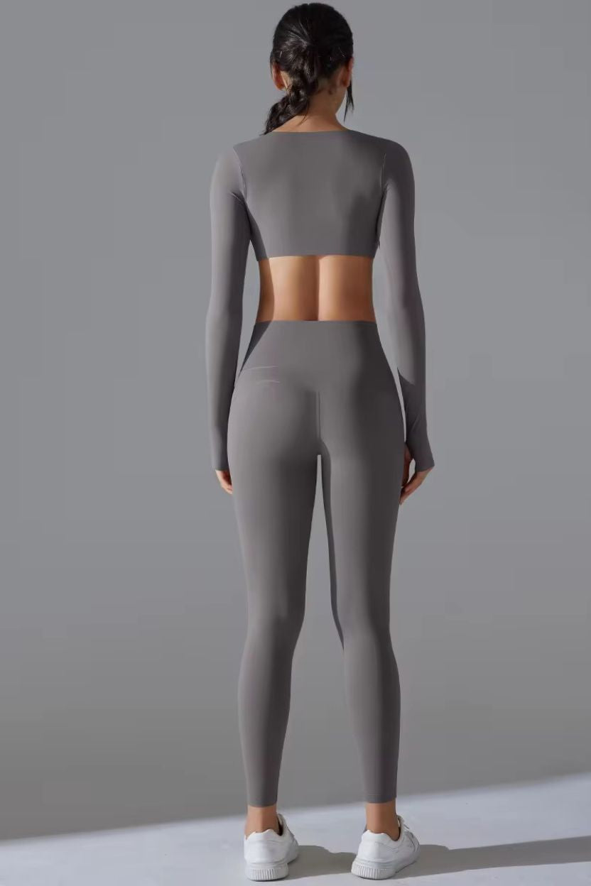 Yoga Nude Long Sleeves Bra and Supportive Leggings ANJE REBEL