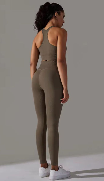 Knitted Supportive Sports Bra Leggings Set ANJE REBEL