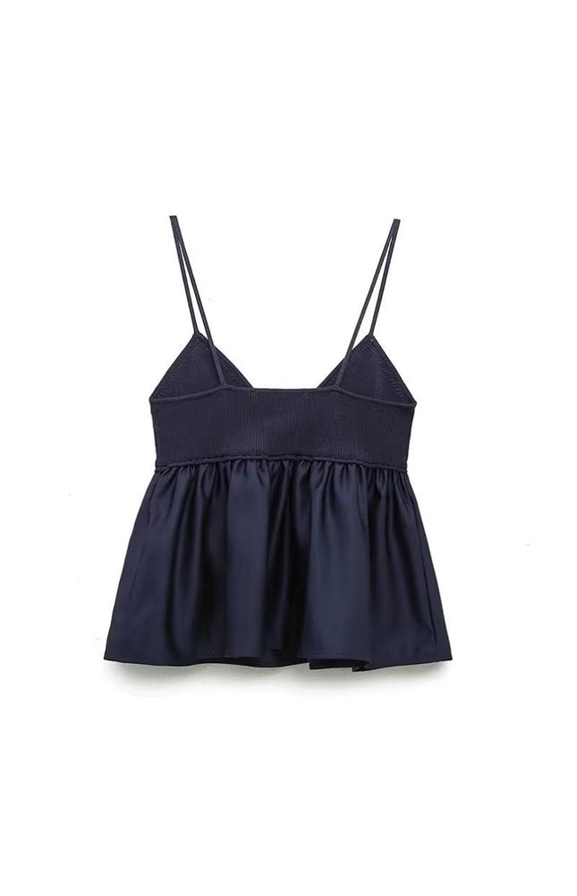 Knitted Thin Straps Bralette Top ANJE REBEL
