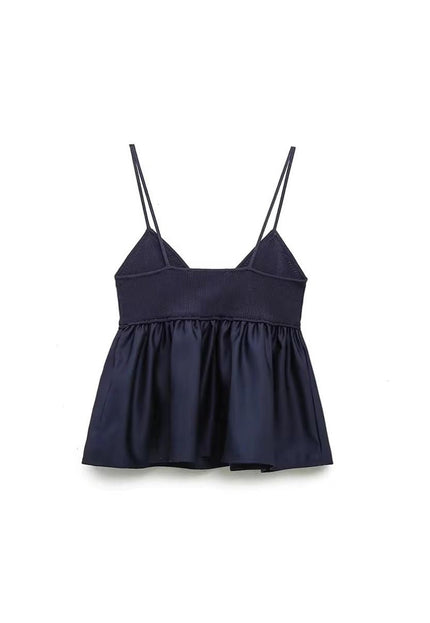 Knitted Thin Straps Bralette Top ANJE REBEL