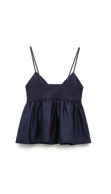 Knitted Thin Straps Bralette Top ANJE REBEL