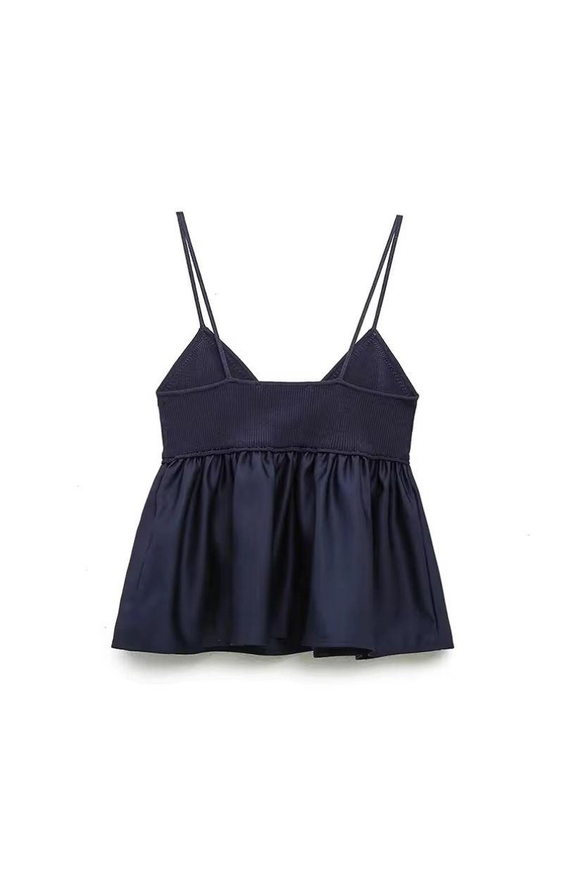 Knitted Thin Straps Bralette Top ANJE REBEL