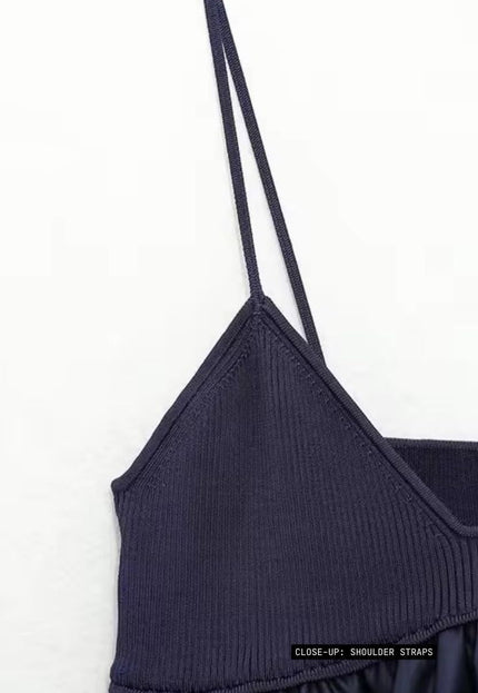 Knitted Thin Straps Bralette Top ANJE REBEL