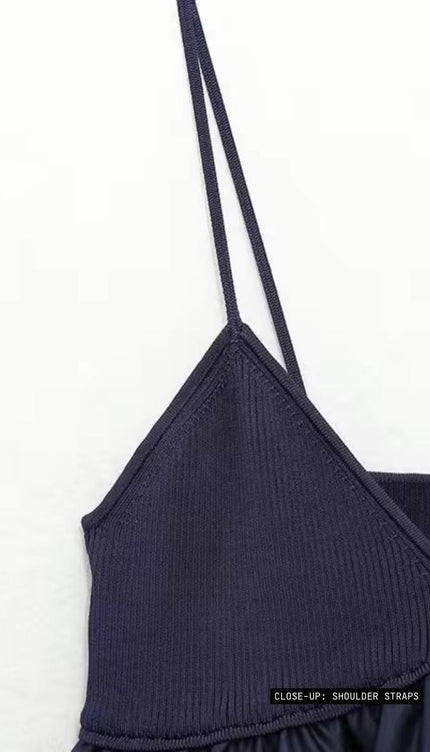 Knitted Thin Straps Bralette Top ANJE REBEL