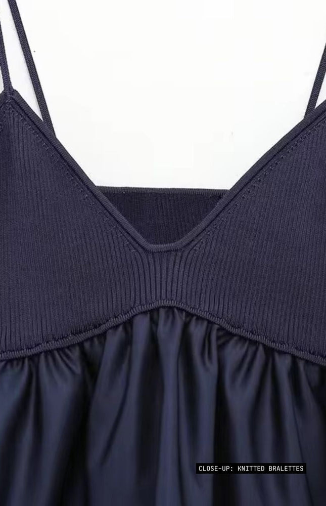 Knitted Thin Straps Bralette Top ANJE REBEL