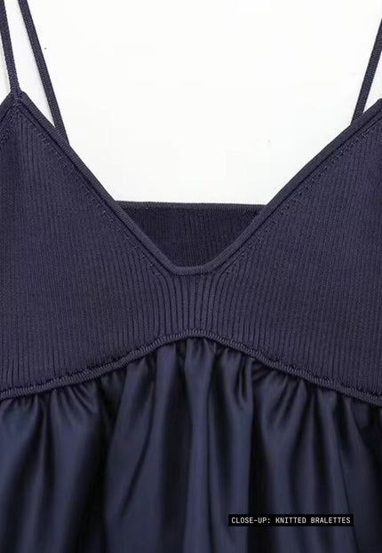 Knitted Thin Straps Bralette Top ANJE REBEL
