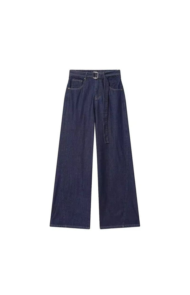 Indigo Recycled Cotton Straight-Cut Jeans ANJE REBEL