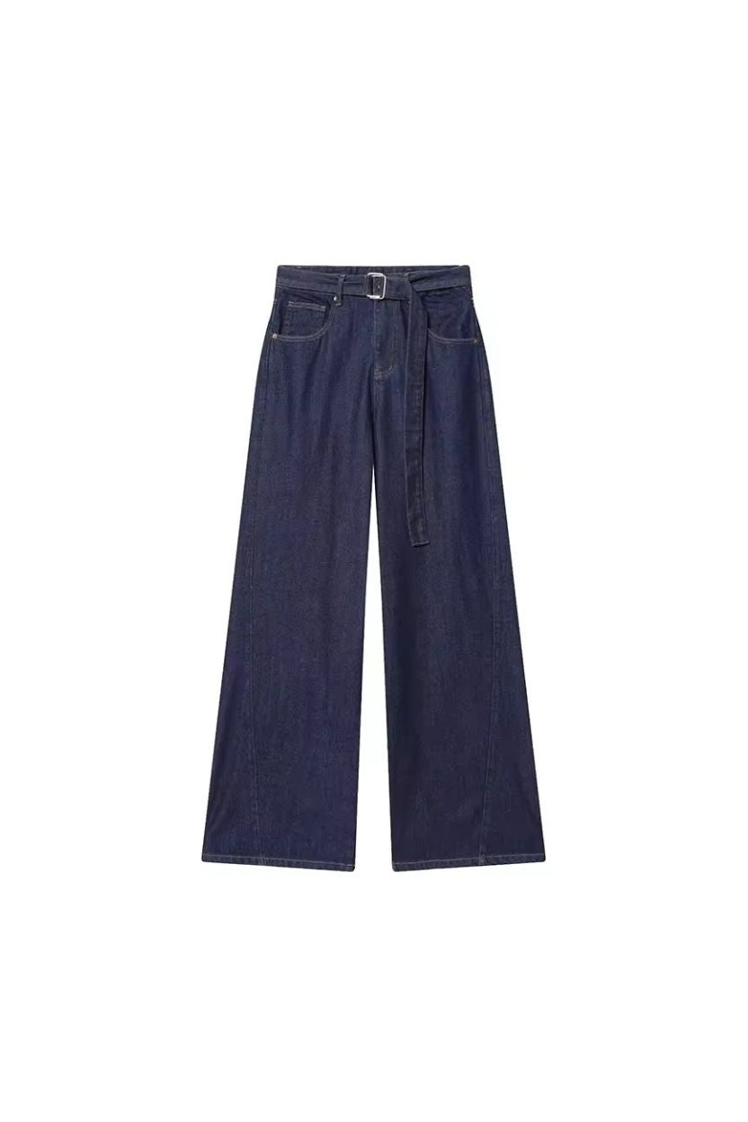 Indigo Recycled Cotton Straight-Cut Jeans ANJE REBEL