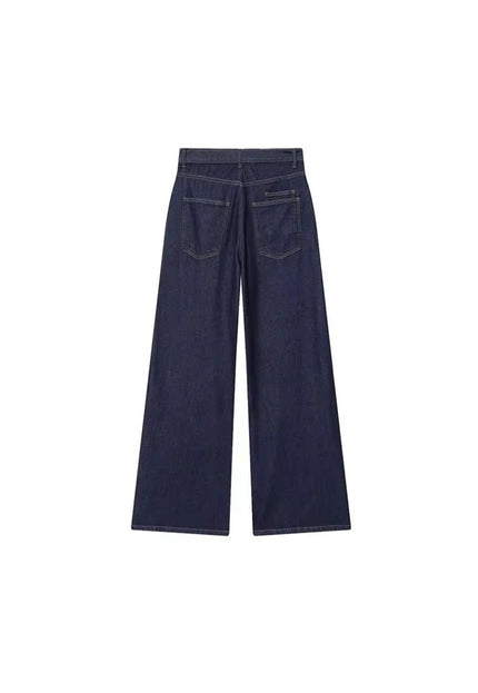 Indigo Recycled Cotton Straight-Cut Jeans ANJE REBEL