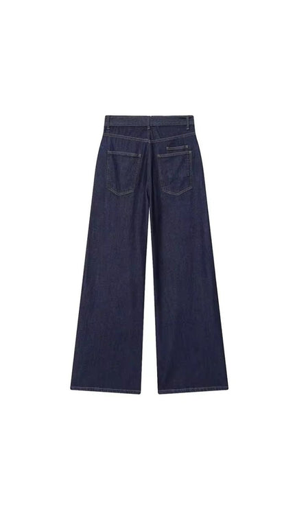 Indigo Recycled Cotton Straight-Cut Jeans ANJE REBEL