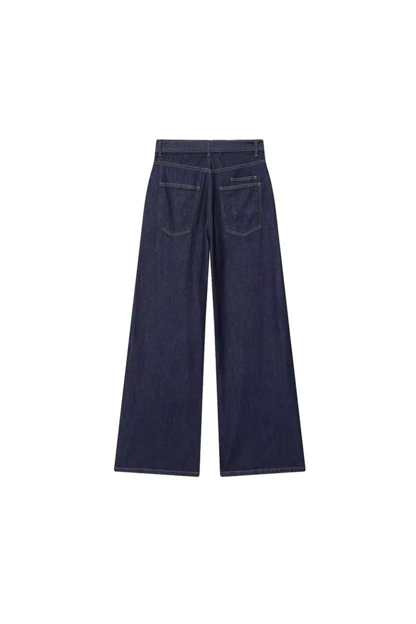 Indigo Recycled Cotton Straight-Cut Jeans ANJE REBEL