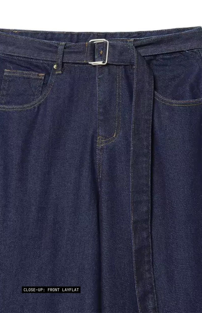 Indigo Recycled Cotton Straight-Cut Jeans ANJE REBEL
