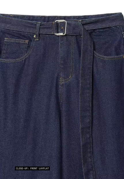 Indigo Recycled Cotton Straight-Cut Jeans ANJE REBEL