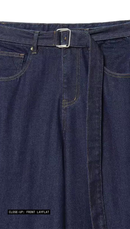 Indigo Recycled Cotton Straight-Cut Jeans ANJE REBEL