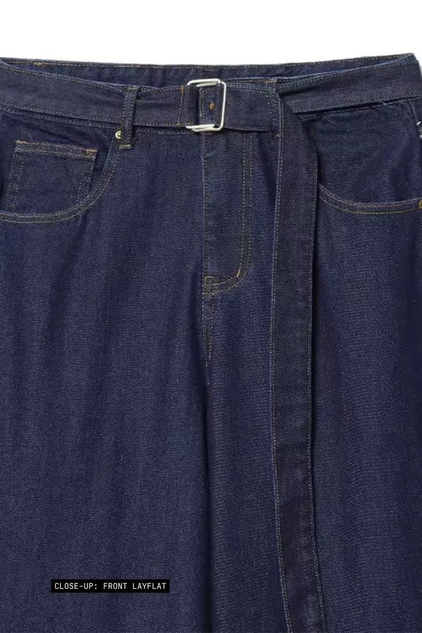 Indigo Recycled Cotton Straight-Cut Jeans ANJE REBEL