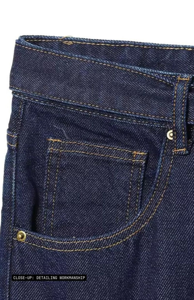 Indigo Recycled Cotton Straight-Cut Jeans ANJE REBEL