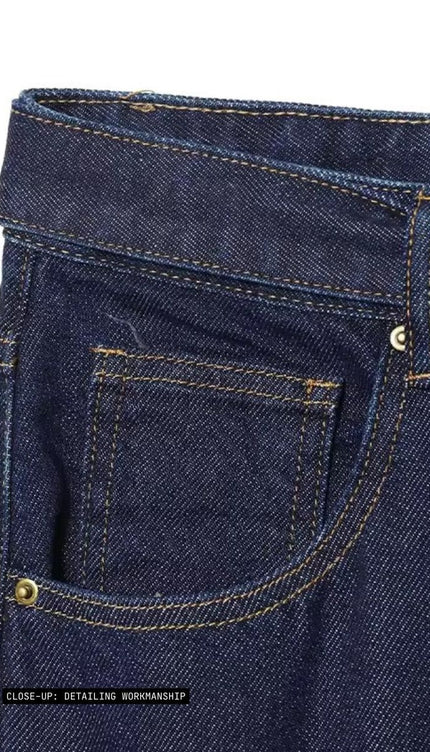 Indigo Recycled Cotton Straight-Cut Jeans ANJE REBEL