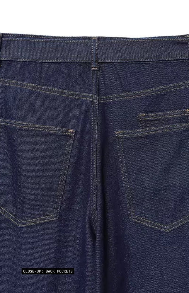 Indigo Recycled Cotton Straight-Cut Jeans ANJE REBEL