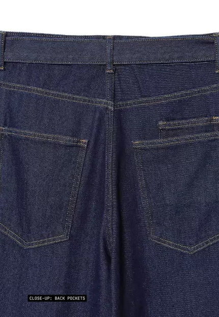 Indigo Recycled Cotton Straight-Cut Jeans ANJE REBEL