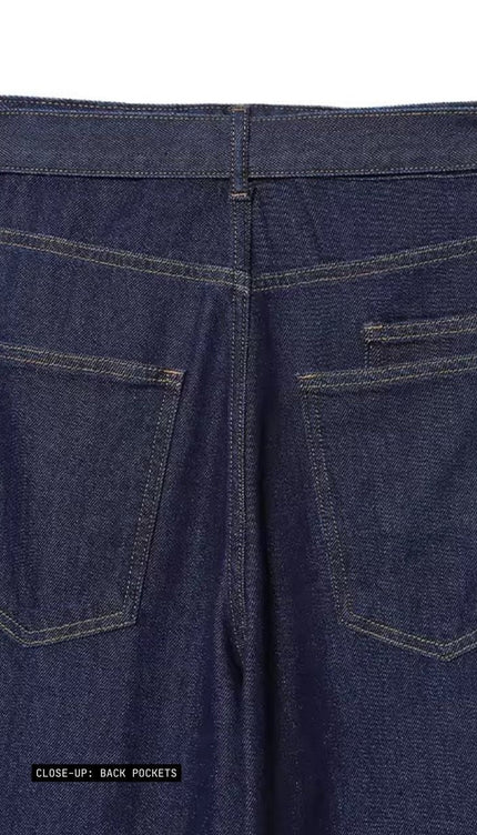 Indigo Recycled Cotton Straight-Cut Jeans ANJE REBEL